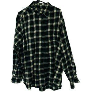 Faded Glory Men's Cotton Flannel Button Front Long Sleeve Shirt Size 2XL